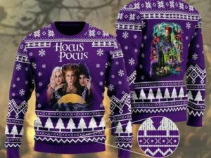 Halloween Hocus Pocus Ugly Christmas Sweater - Image 1
