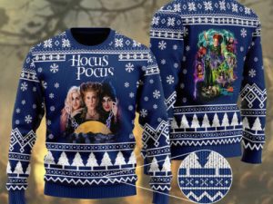Halloween Hocus Pocus Witches Ugly Christmas Sweater - Image 1