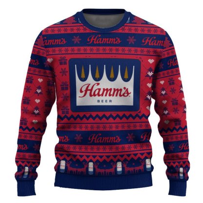 hamms snowing ugly christmas sweater 2 Hamms Snowing Ugly Christmas Sweater - Image 2