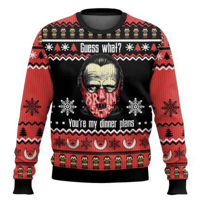 hannibal horror ugly christmas sweater 1 Hannibal Horror Ugly Christmas Sweater - Image 1