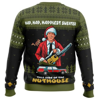 hap hap happiest sweater christmas vacation ugly christmas sweater holiday gift 2 Hap Hap Happiest Sweater Christmas Vacation Ugly Christmas Sweater Holiday Gift - Image 2