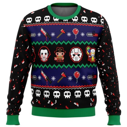 happy horrordays ugly christmas sweater 1 Happy Horrordays Ugly Christmas Sweater - Image 1
