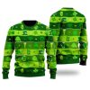 Happy Saint Patricks Day Pattern Ugly Christmas Sweater - Image 1