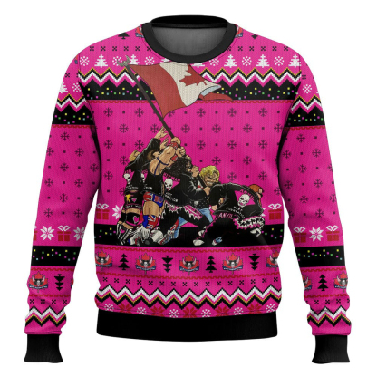 hart foundation ugly christmas sweater 1 Hart Foundation Ugly Christmas Sweater - Image 1