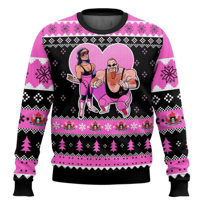 hart foundation ugly christmas sweater holiday gift 1 Hart Foundation Ugly Christmas Sweater Holiday Gift - Image 1