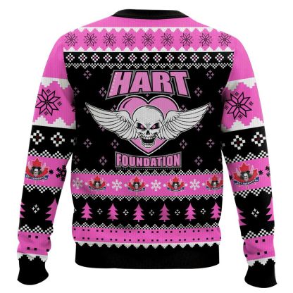 hart foundation ugly christmas sweater holiday gift 2 Hart Foundation Ugly Christmas Sweater Holiday Gift - Image 2