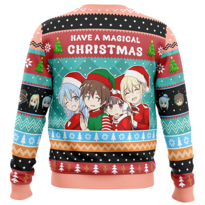 have a magical christmas konosuba ugly christmas sweater 2 Have A Magical Christmas Konosuba Ugly Christmas Sweater - Image 2