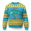 Hawaiian Xmas Ugly Christmas Sweater Mele Kalikimaka Santa Climb Palm Tree - Image 1