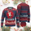 Heavy Mental Ugly Christmas Sweater Sleigher Santa Playing Guitar - Image 1