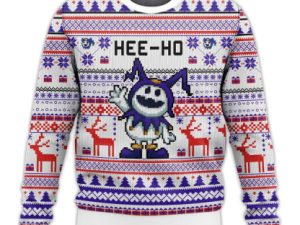 Hee Ho Jack Frost Shin Megami Tensei Ugly Christmas Sweater - Image 1