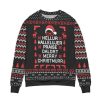 Hellur Hallelujer Praise Da Lort Merry Ugly Christmas Sweater Holiday Gift - Image 1