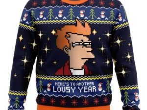 Heres To Another Lousy Year Ugly Christmas Sweater - Image 1