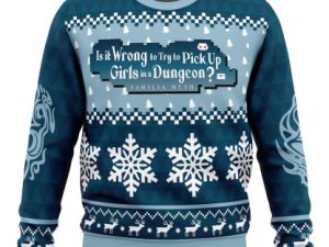 Hestia Familia Emblem Danmachi Ugly Christmas Sweater - Image 1