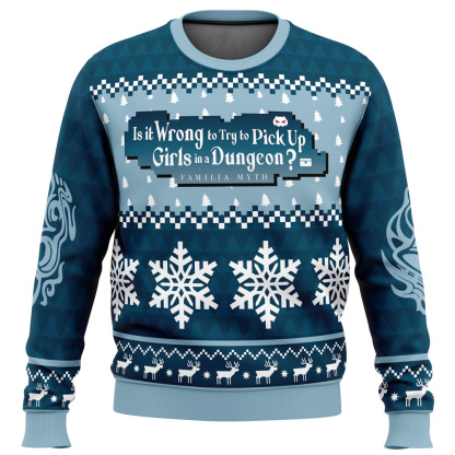 hestia familia emblem danmachi ugly christmas sweater 1 Hestia Familia Emblem Danmachi Ugly Christmas Sweater - Image 1