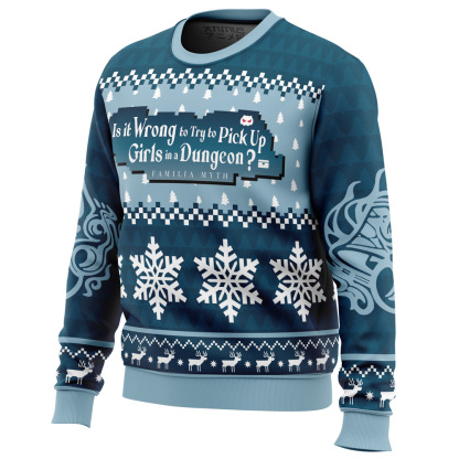 hestia familia emblem danmachi ugly christmas sweater 2 Hestia Familia Emblem Danmachi Ugly Christmas Sweater - Image 2