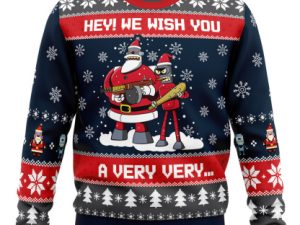 Hey We Wish You A Futurama Ugly Christmas Sweater - Image 1