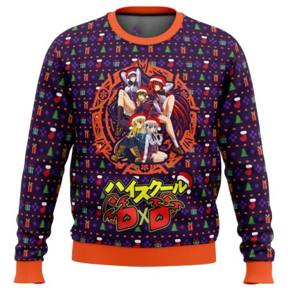 high school dxd dreaming his own harem ugly christmas sweater 1 High School Dxd Dreaming His Own Harem Ugly Christmas Sweater - Image 1