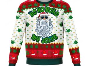 Ho Ho Hold My Joint Amazing Ugly Christmas Sweater - Image 1