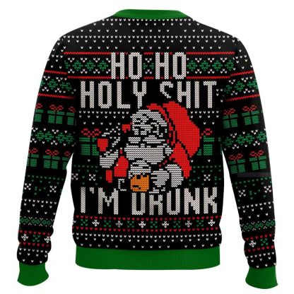 ho ho holy shit im drunk santa claus ugly christmas sweater 2 Ho Ho Holy Shit Im Drunk Santa Claus Ugly Christmas Sweater - Image 2