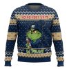 Ho Ho Holy Sht Im Drunk Miller Lite Grinch Ugly Christmas Sweater - Image 1