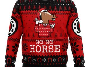 Ho Ho Horse Bojack Horseman Ugly Christmas Sweater - Image 1