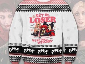 Hocus Pocus Get In Loser Ugly Christmas Sweater - Image 1