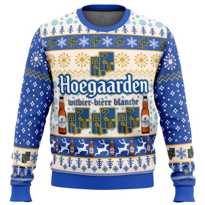 hoegaarden beer ugly christmas sweater 1 Hoegaarden Beer Ugly Christmas Sweater - Image 1