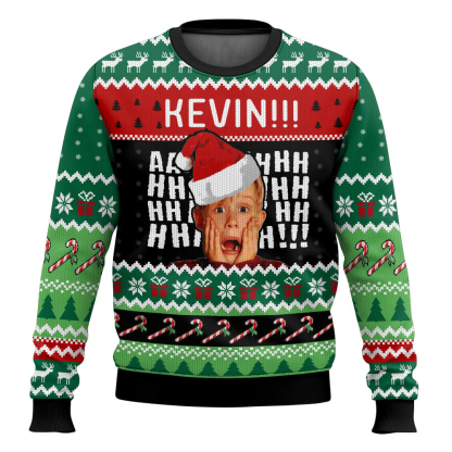 home alone kevin ugly christmas sweater 1 Home Alone Kevin Ugly Christmas Sweater - Image 1