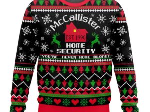 Home Alone Mccallister Home Security Ugly Christmas Sweater - Image 1