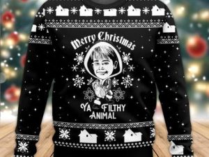 Home Alone Ya Filthy Animal Ugly Christmas Sweater - Image 1