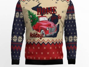 Home For The Holidays Louisiana Ugly Christmas Sweater - Image 1