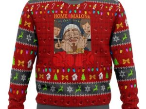 Home Malone Meme Ugly Christmas Sweater - Image 1