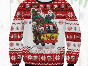 Horror Movies Ugly Christmas Sweater Holiday Gift - Image 1
