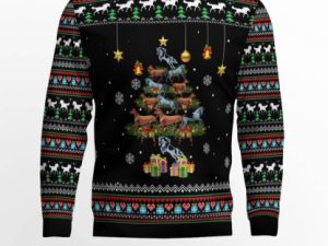 Horse Christmas Tree Ugly Christmas Sweater Holiday Gift - Image 1