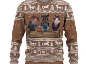 Horse Meme Ugly Christmas Sweaters - Image 1