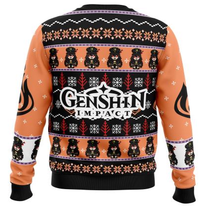 hu tao genshin impact ugly christmas sweater 2 Hu Tao Genshin Impact Ugly Christmas Sweater - Image 2