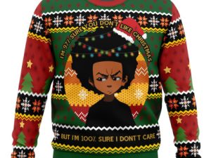 Huey Freeman The Boondocks Ugly Christmas Sweater - Image 1