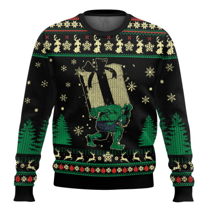 hulk man ugly christmas sweater 1 Hulk Man Ugly Christmas Sweater - Image 1