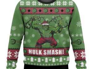 Hulk Smash Ugly Christmas Sweater - Image 1