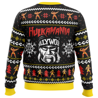 hulkamania hulk hogan ugly christmas sweater 2 Hulkamania Hulk Hogan Ugly Christmas Sweater - Image 2