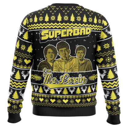 i am mc lovin superbad ugly christmas sweater 2 I Am Mc Lovin Superbad Ugly Christmas Sweater - Image 2