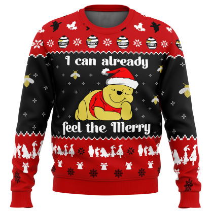 i can already feel the merry pooh ugly christmas sweater 1 I Can Already Feel The Merry Pooh Ugly Christmas Sweater - Image 1