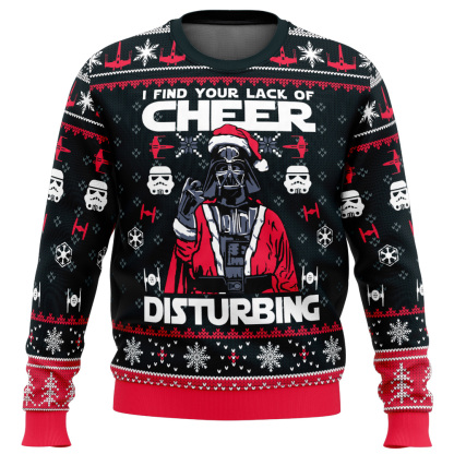 i find your lack of cheer cosmic battles ugly christmas sweater 1 I Find Your Lack Of Cheer Cosmic Battles Ugly Christmas Sweater - Image 1