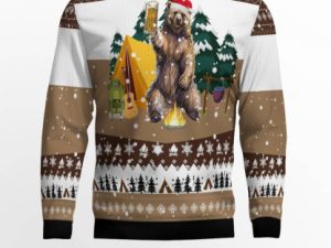 I Hate People Bear Ugly Christmas Sweater - Image 1