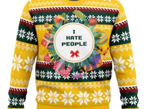 I Hate People Parody Ugly Christmas Sweater - Image 1