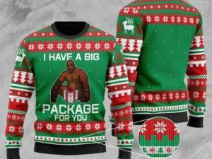 I Have A Big Package For You Funny Ugly Christmas Sweater - Image 1