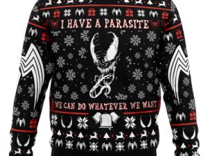 I Have A Parasite We Are Venom Venom Ugly Christmas Sweater - Image 1
