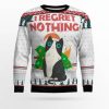 I Regret Nothing Cat Ugly Christmas Sweater - Image 1