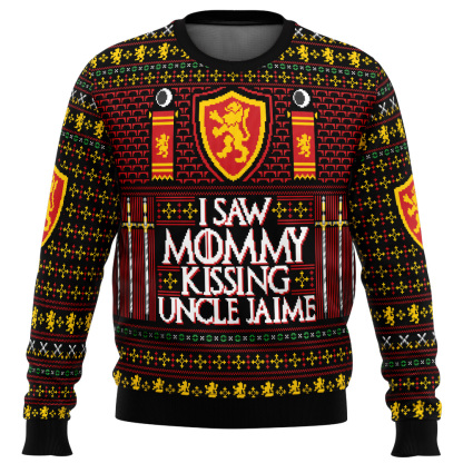 i saw mommy kissing uncle jaime ugly christmas sweater 1 I Saw Mommy Kissing Uncle Jaime Ugly Christmas Sweater - Image 1