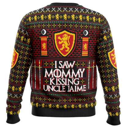 i saw mommy kissing uncle jaime ugly christmas sweater 2 I Saw Mommy Kissing Uncle Jaime Ugly Christmas Sweater - Image 2